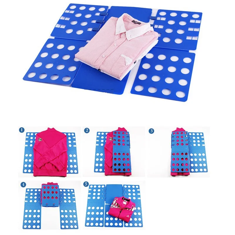 T-shirt di Grandi Dimensioni Per Adulti Organizzatore di Cartelle Per Abbigliamento Per Abbigliamento - Blu