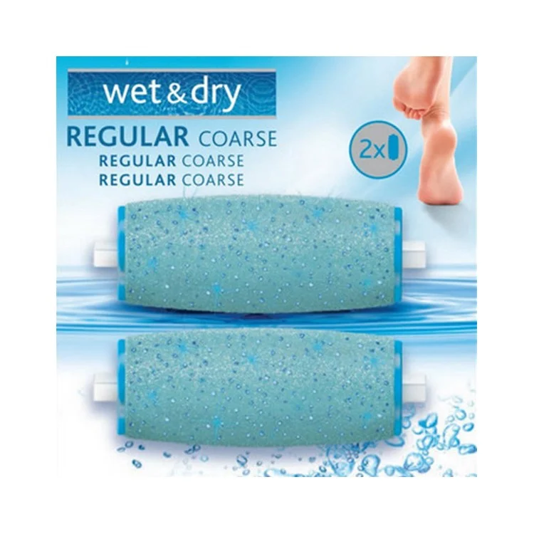 2Pcs/Set Wet & Dry Rechargeable Foot File Refills Regular Coarse - Blue