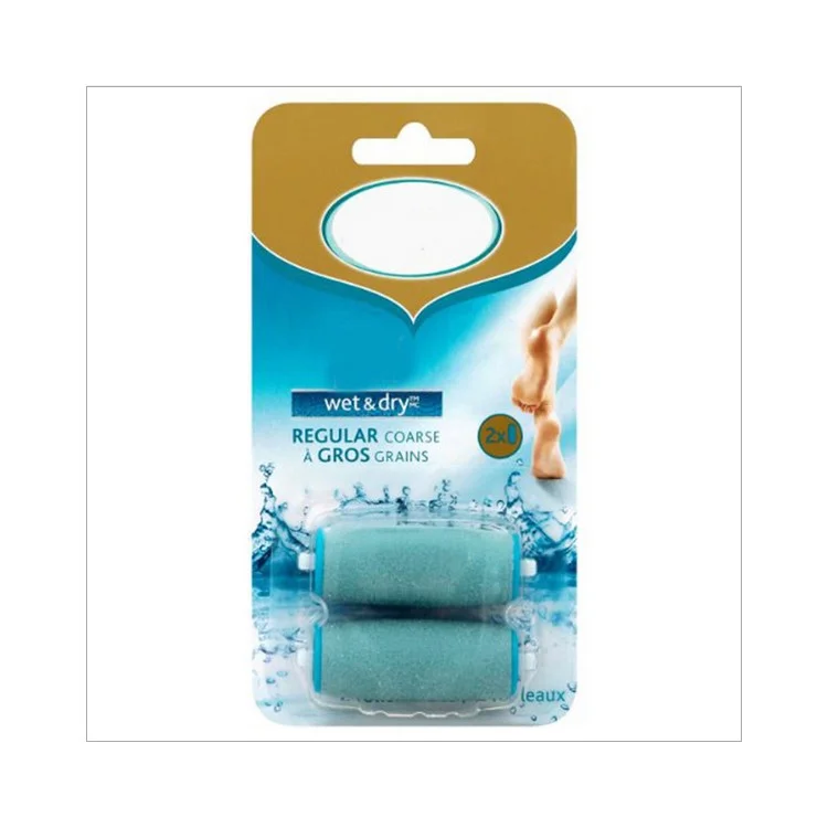 2Pcs/Set Wet & Dry Rechargeable Foot File Refills Regular Coarse - Blue