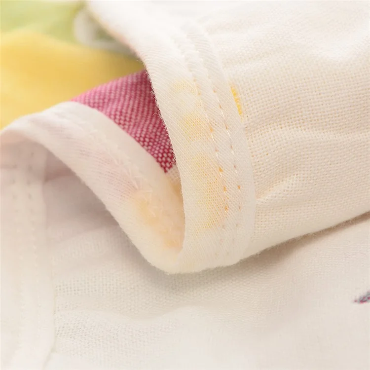 6 Layers Baby Cotton Gauze Bath Towel Blanket 110x115cm - Strawberry Pattern