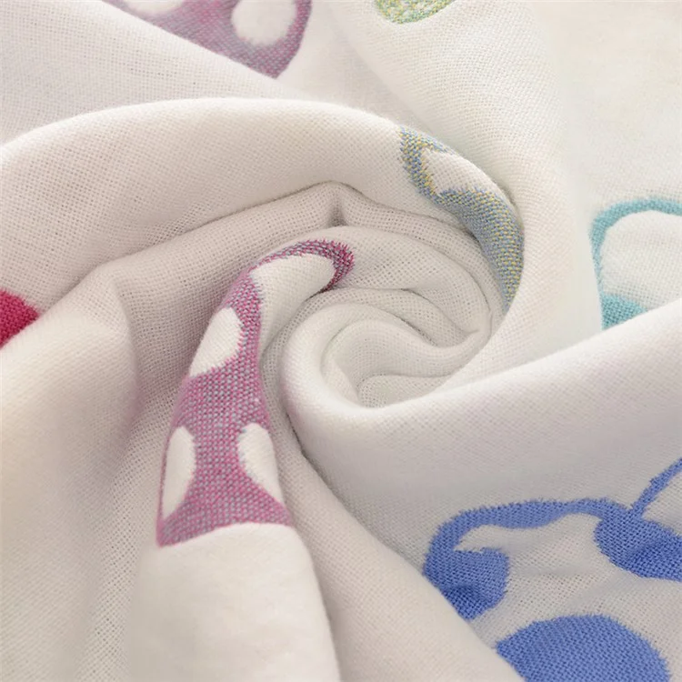 6 Layers Baby Cotton Gauze Bath Towel Blanket 110x115cm - 
Mushroom Pattern