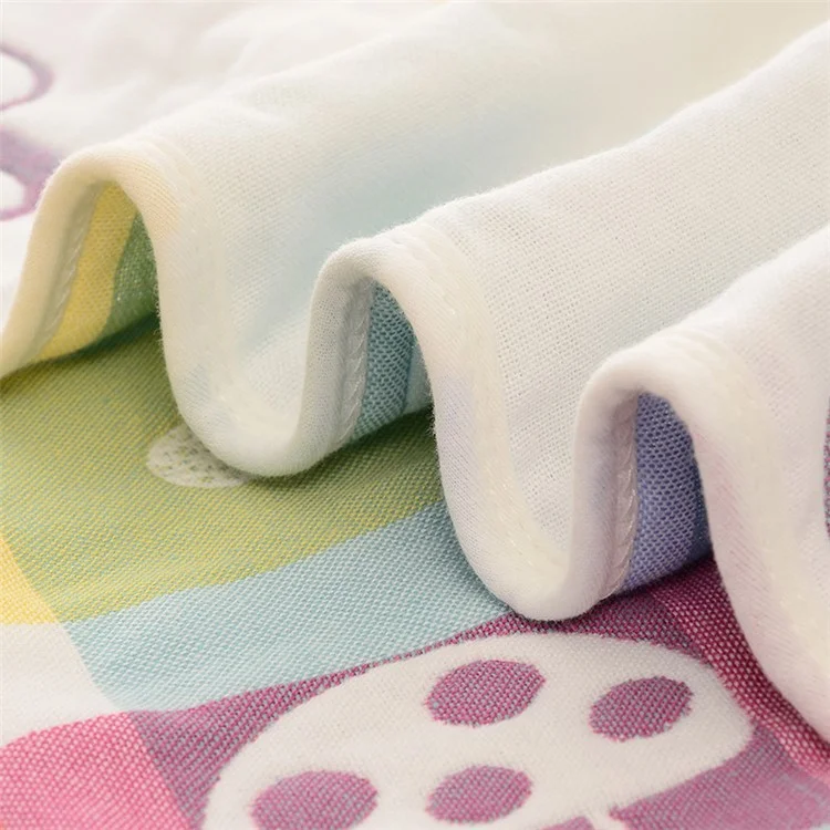 6 Layers Baby Cotton Gauze Bath Towel Blanket 110x115cm - 
Mushroom Pattern