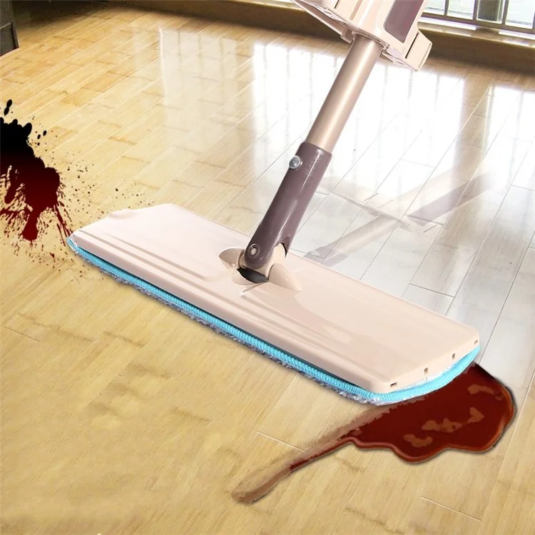 Automatic Squeezed Hands Free Flat Floor Mop with 4 Microfiber Cloths