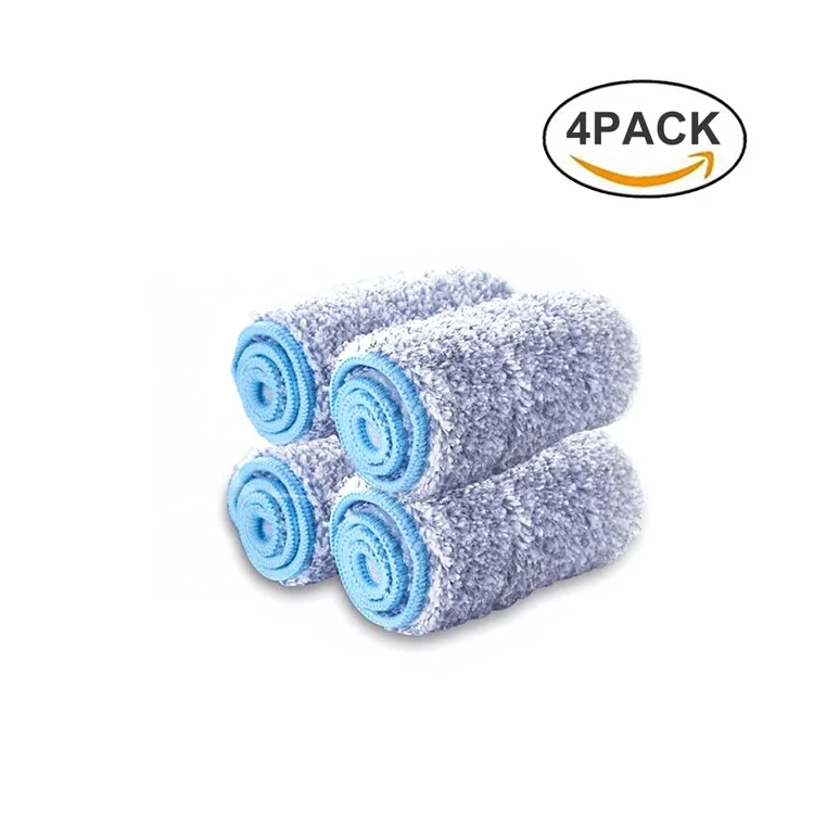 Automatic Squeezed Hands Free Flat Floor Mop with 4 Microfiber Cloths