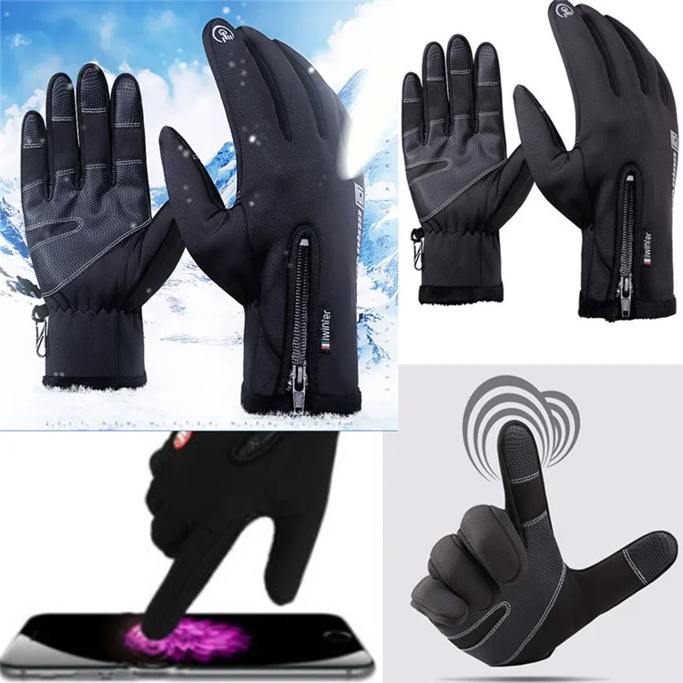 Touch Screen Windproof Waterproof Outdoor Sport Unisex Winter Warm Gloves - Size: S / Palm Width: 7-7.5cm