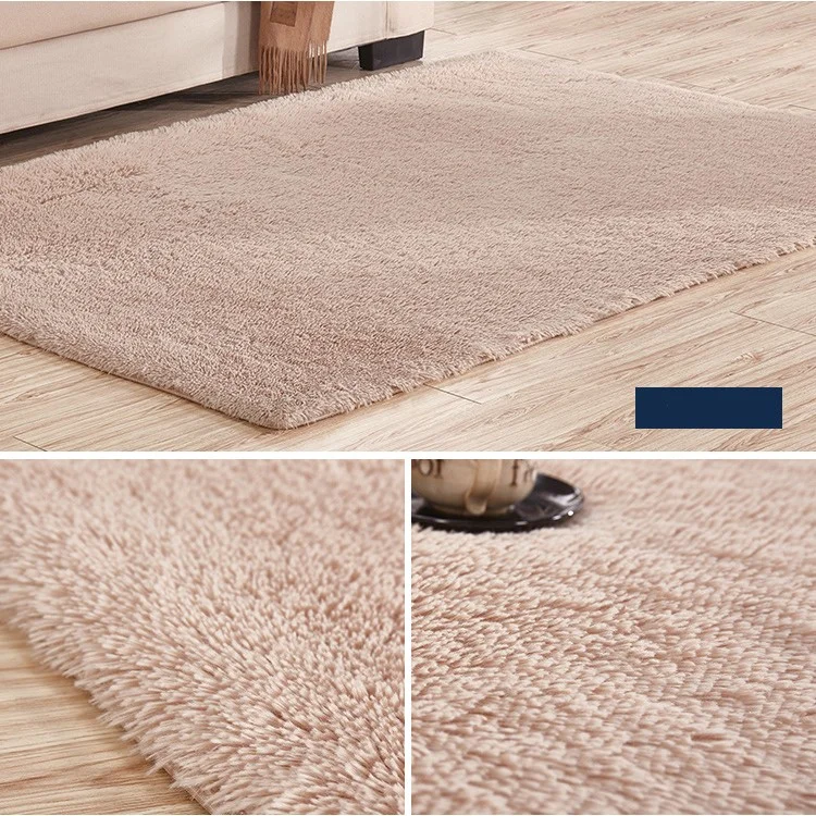 Anti-slip Living Room Side Table Sofa Carpet Floor Mat Rug, 50 x 80cm - Light Brown