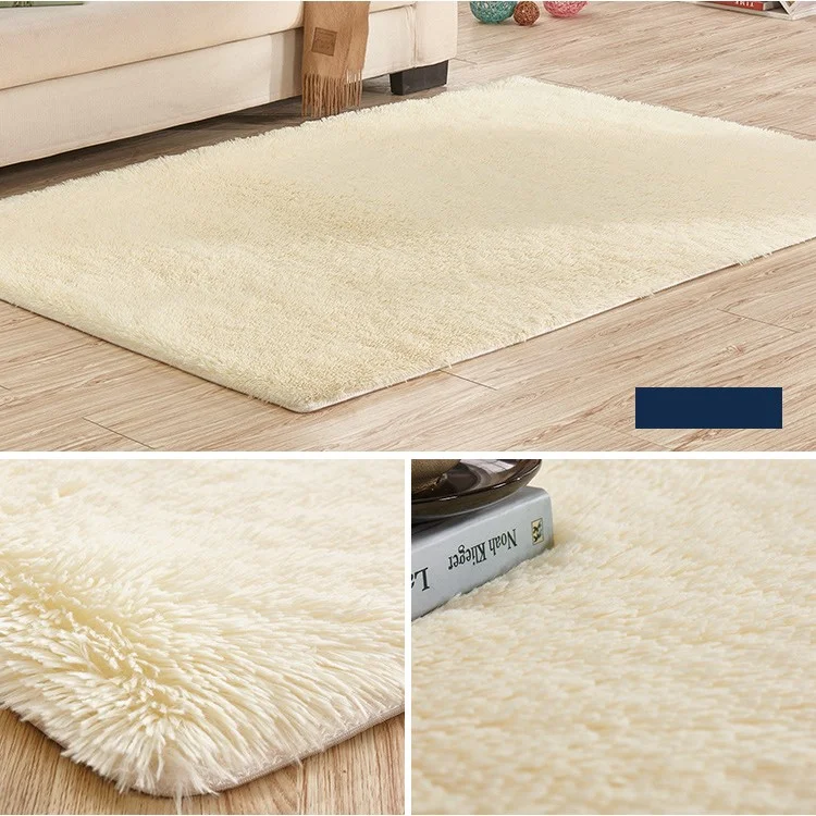 Anti-slip Living Room Side Table Sofa Carpet Floor Mat Rug, 50 x 80cm - Beige