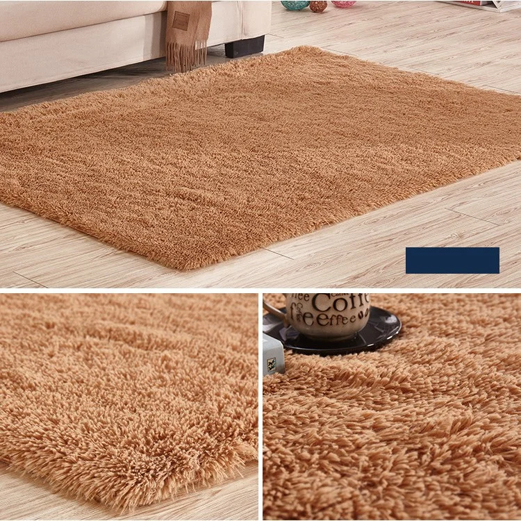Anti-slip Living Room Side Table Sofa Carpet Floor Mat Rug, 50 x 80cm - Brown