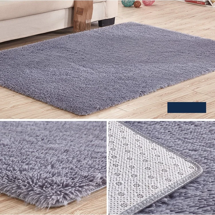 Anti-slip Living Room Side Table Sofa Carpet Floor Mat Rug, 50 x 80cm - Grey