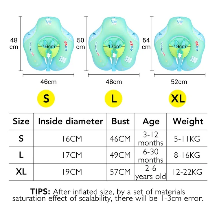 Baby Swimming Ring Inflatable Infant Armpit Floating Kids Swim Pool Accessories - S