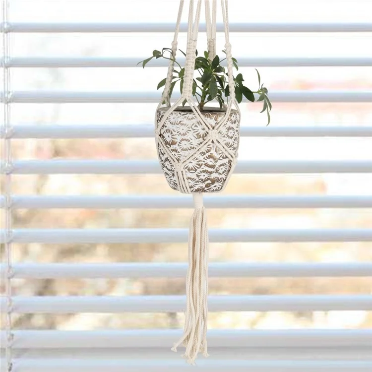 2PCS/Lot Macrame Plant Hanger Indoor Outdoor Flower Pot Plant Holder Hanging Planter Basket