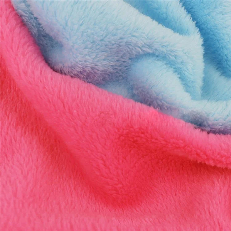Mermaid Shape Flannel Sleep Bag Blanket for Keeping Warm, Size: M - Rose / Baby Blue