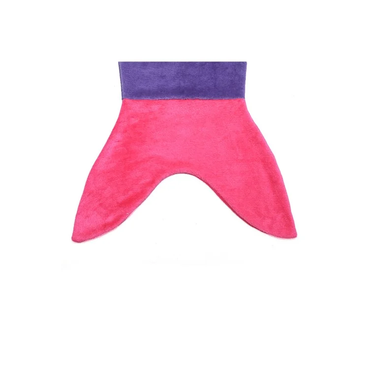 Mermaid Shape Flannel Sleep Bag Blanket for Keeping Warm, Size: M - Rose / Purple