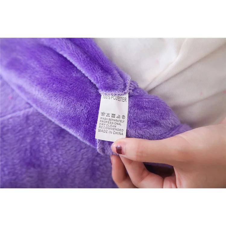 Mermaid Shape Flannel Sleep Bag Blanket for Keeping Warm, Size: M - Rose / Purple