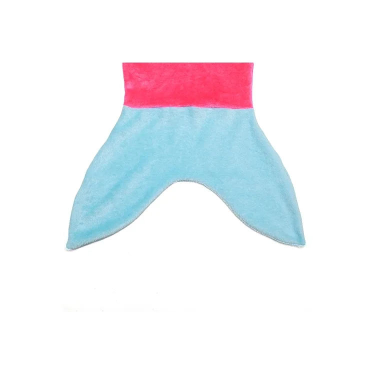 Mermaid Shape Flannel Sleep Bag Blanket for Keeping Warm, Size: M - Baby Blue / Rose