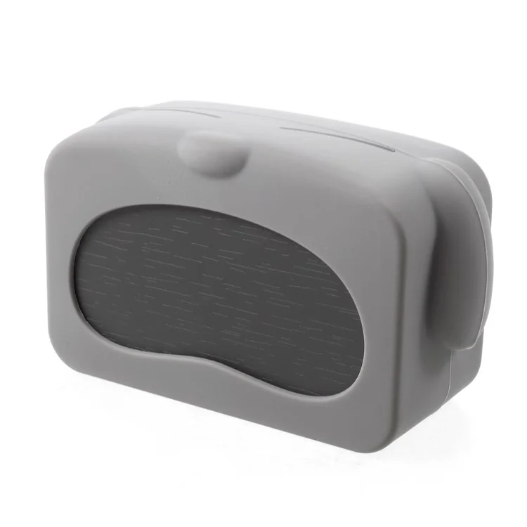 LJA-002 Lovely Grey Dog Shaped LED Ultra-quiet Sound Control Alarm Clock with Temperature Dispaly