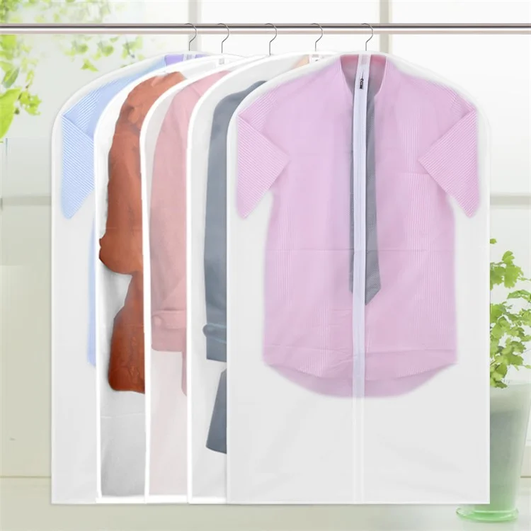 5PCS/Set Translucent PEVA Tuxedos Dust-proof Garment Protective Bags, Size: 60 x 137cm