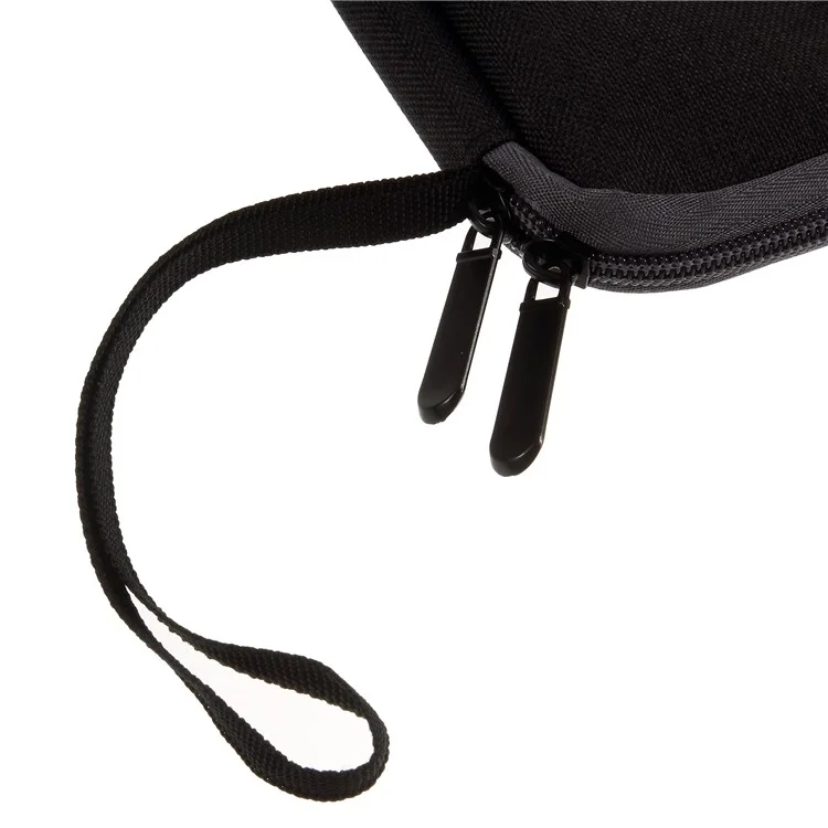 Polyester Multi-function Travel Power Bank Cable U-disk iPad Carrying Storage Bag - Black/Size: 28 x 23cm