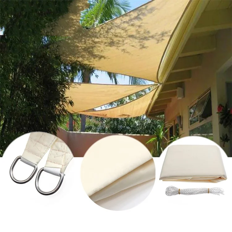 Breathable Sun Shade Sail UV Protection Triangle Sail, Size: 3.6 x 3.6 x 3.6m - White