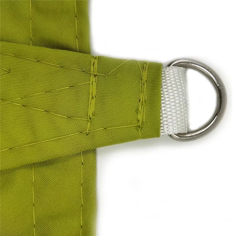 Vela de Sombra Triangular Portátil Respirável para Uso Externo com Proteção contra UV, Tamanho: 3,6 x 3,6 x 3,6m - Verde