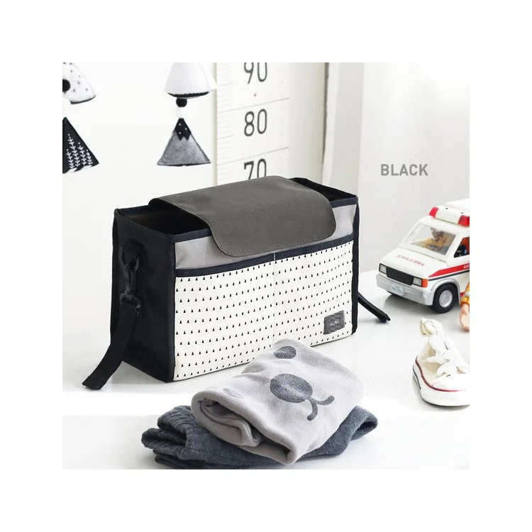 Multi-functional Large Capacity Mummy Maternity Nappy Stroller Carrying Bag - Grey
