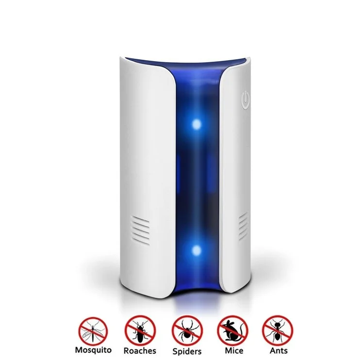 2Pcs/Set Multi-function Ultrasonic Electromagnetic Rats Pest Repellent Plug-in Indoor and Outdoor Use - EU Plug