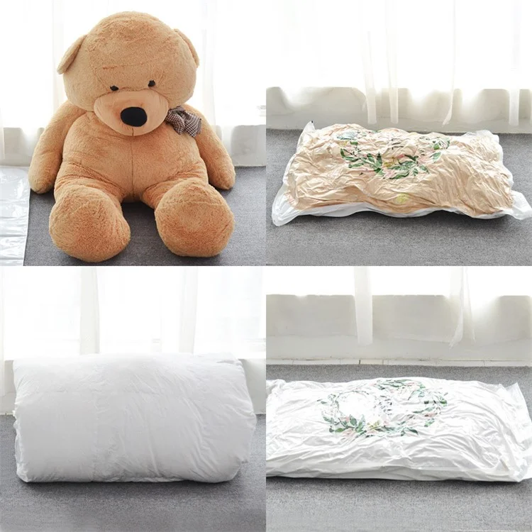 Floral Pattern Space Saving Compression Bag Vacuum Storage Bag, Size: 80 x 60cm