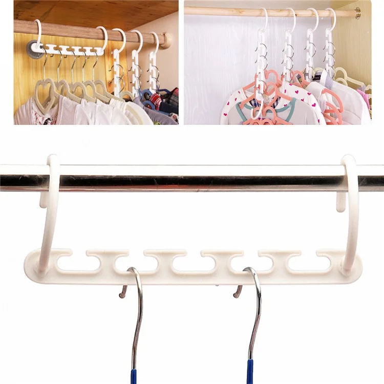 8Pcs/Set Space Saving Hanger Magic Clothes Hanger with Hook Closet Organizer