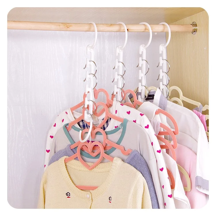 8Pcs/Set Space Saving Hanger Magic Clothes Hanger with Hook Closet Organizer