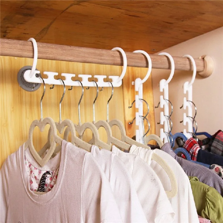 8Pcs/Set Space Saving Hanger Magic Clothes Hanger with Hook Closet Organizer