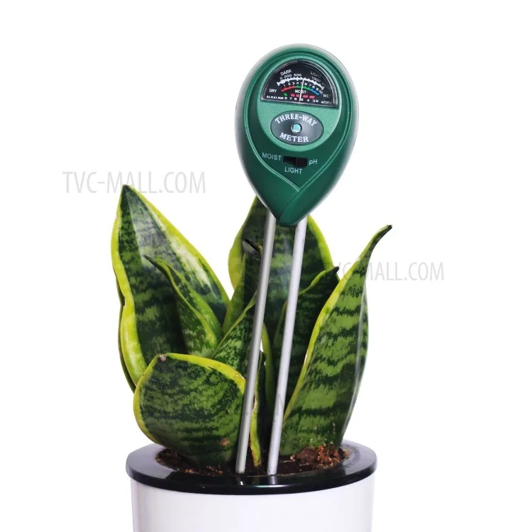 3-in-1 PH Moisture and Light Plant Soil Tester for Gardening Farming