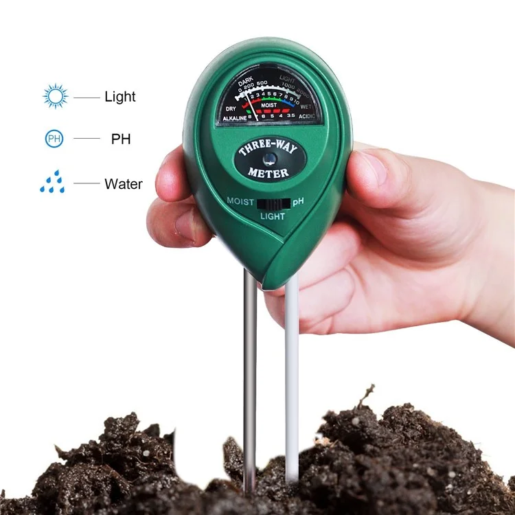 3-in-1 PH Moisture and Light Plant Soil Tester for Gardening Farming