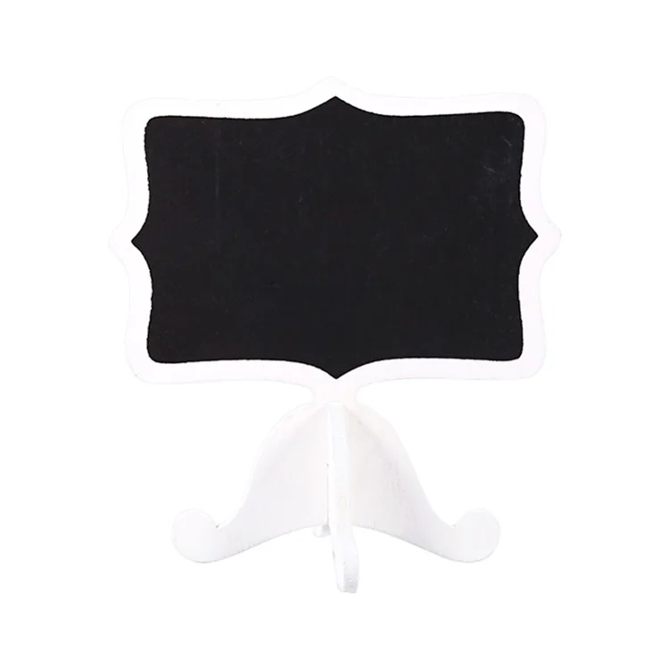 12PCS Wood Message Writing Board Chalkboards with Easel Stand - White