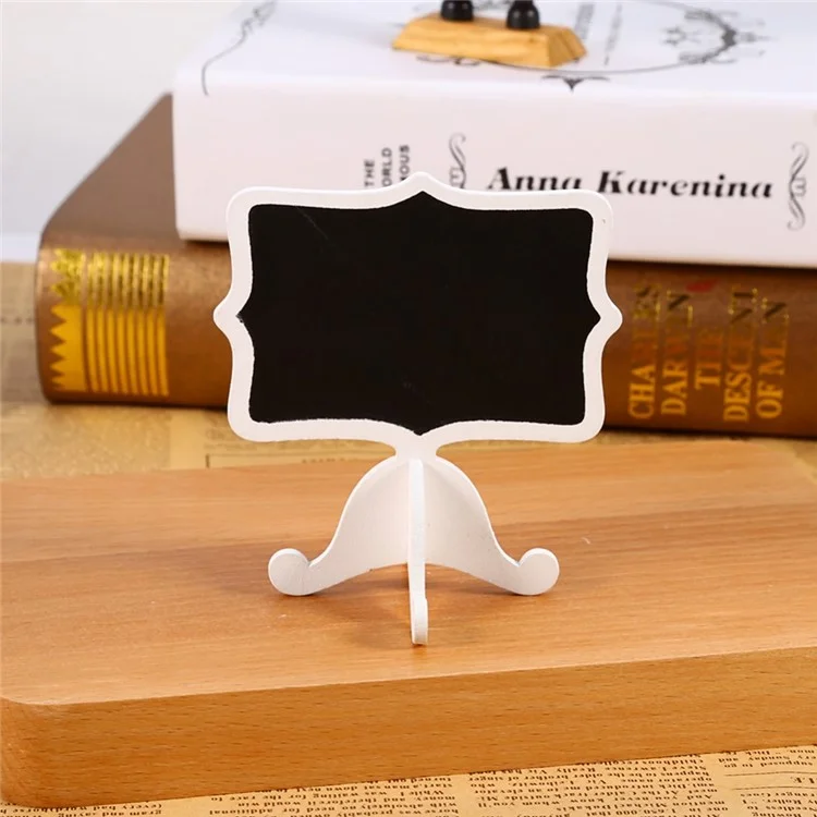 12PCS Wood Message Writing Board Chalkboards with Easel Stand - White