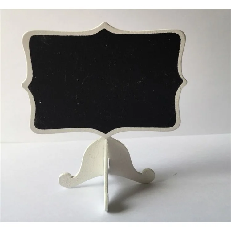 12PCS Wood Message Writing Board Chalkboards with Easel Stand - White