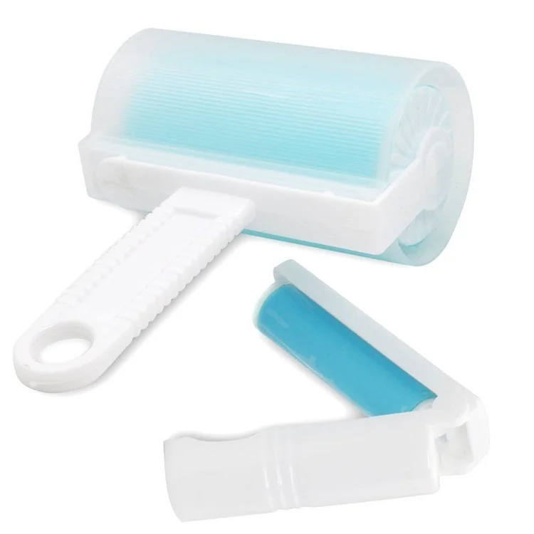 2Pcs/Set Washable Travel Lint Roller Reusable Sticky Picker Cleaner Sticky Lint Roller - Blue