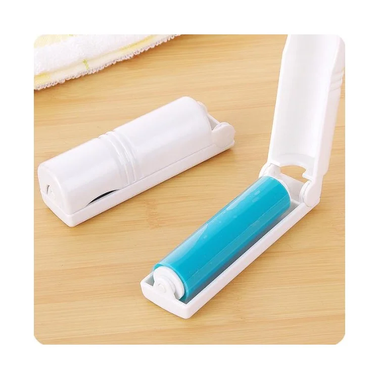 2Pcs/Set Washable Travel Lint Roller Reusable Sticky Picker Cleaner Sticky Lint Roller - Blue