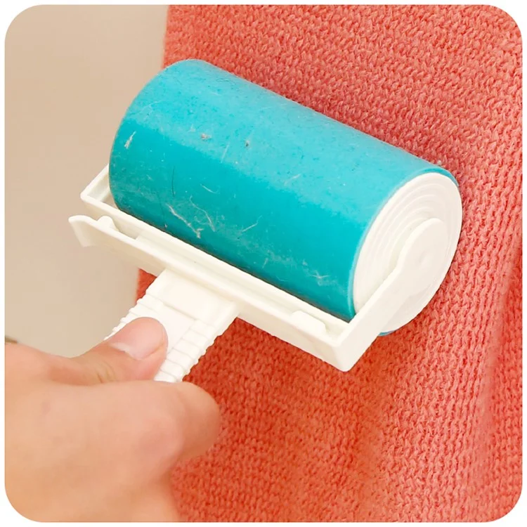 2Pcs/Set Washable Travel Lint Roller Reusable Sticky Picker Cleaner Sticky Lint Roller - Blue
