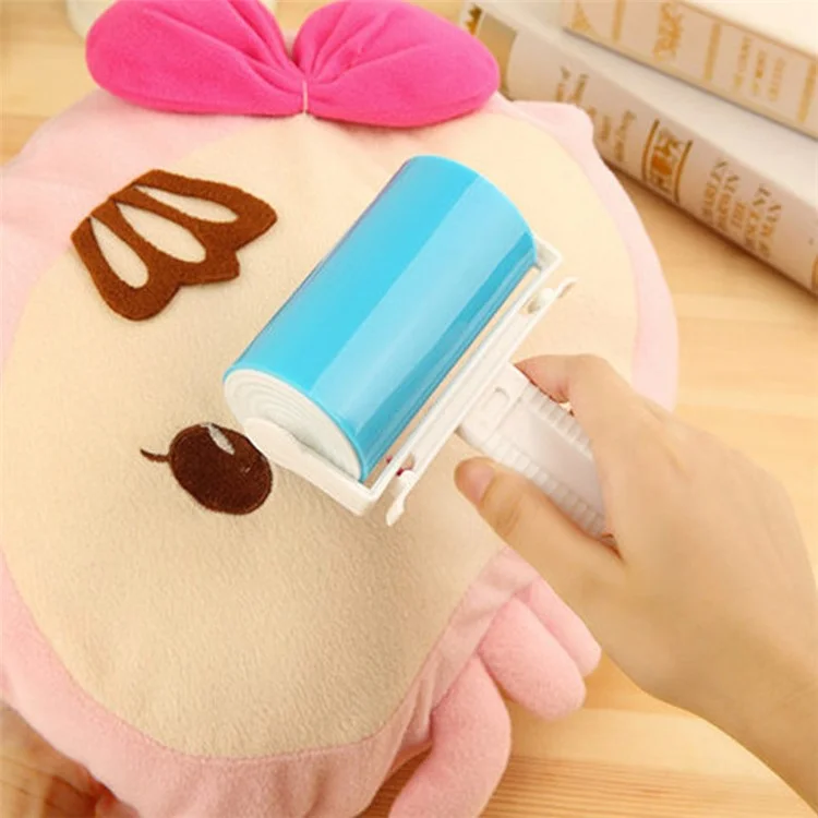 2Pcs/Set Washable Travel Lint Roller Reusable Sticky Picker Cleaner Sticky Lint Roller - Blue