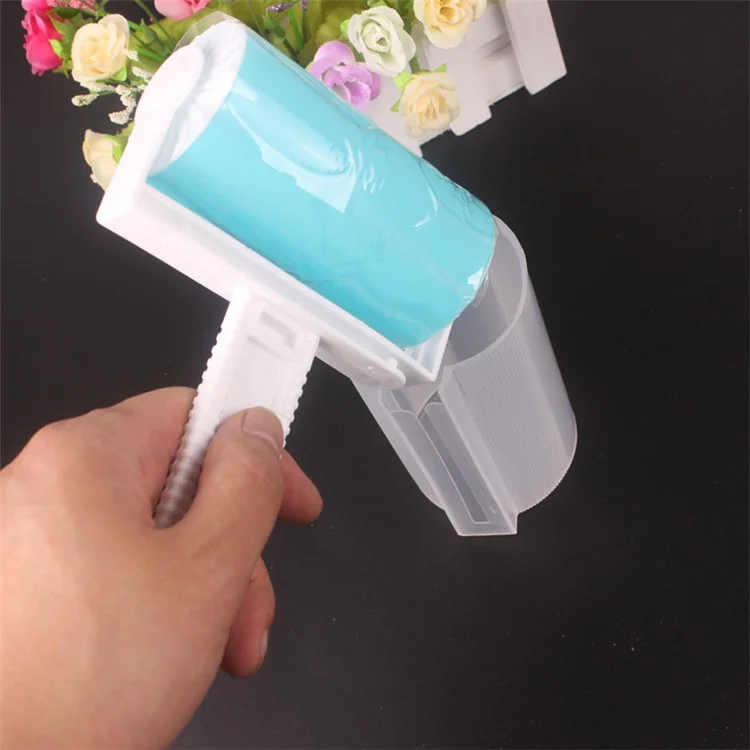 2Pcs/Set Washable Travel Lint Roller Reusable Sticky Picker Cleaner Sticky Lint Roller - Blue