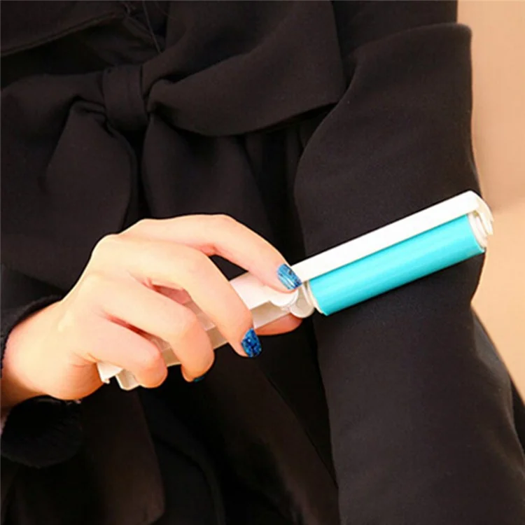 2Pcs/Set Washable Travel Lint Roller Reusable Sticky Picker Cleaner Sticky Lint Roller - Blue