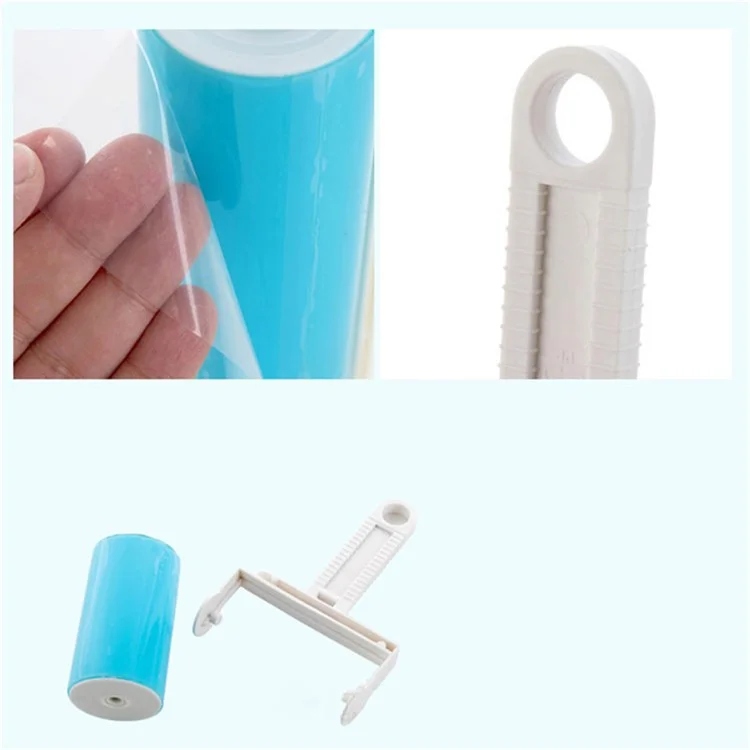2Pcs/Set Washable Travel Lint Roller Reusable Sticky Picker Cleaner Sticky Lint Roller - Blue