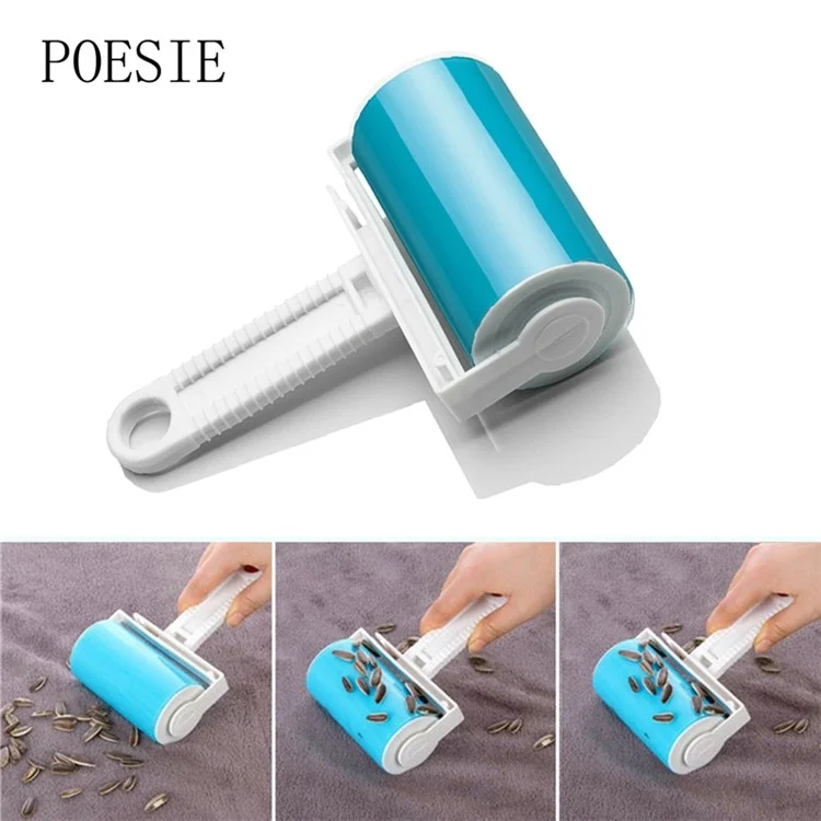 2Pcs/Set Washable Travel Lint Roller Reusable Sticky Picker Cleaner Sticky Lint Roller - Blue