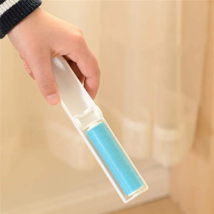 2Pcs/Set Washable Travel Lint Roller Reusable Sticky Picker Cleaner Sticky Lint Roller - Blue
