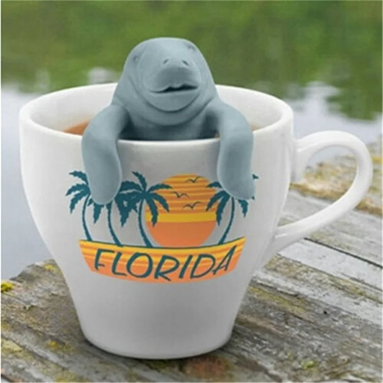 7 Pcs Cute Food-grade Silicone Tea Strainer Tea Infuser (Man, Monkey, Sea Lions, Elephant, Shark, Dog, Sloth)