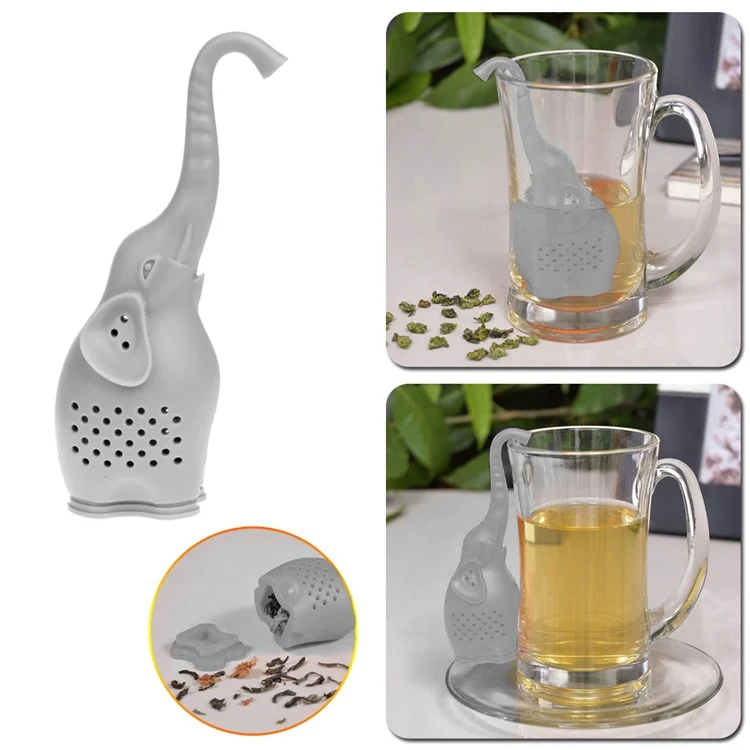 7 Pcs Cute Food-grade Silicone Tea Strainer Tea Infuser (Man, Monkey, Sea Lions, Elephant, Shark, Dog, Sloth)
