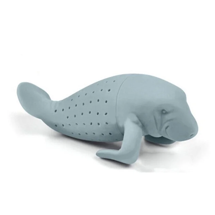 7 Pcs Cute Food-grade Silicone Tea Strainer Tea Infuser (Man, Monkey, Sea Lions, Elephant, Shark, Dog, Sloth)