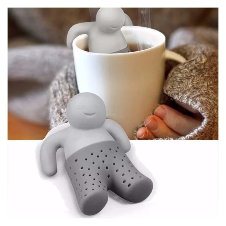 7 Pcs Cute Food-grade Silicone Tea Strainer Tea Infuser (Man, Monkey, Sea Lions, Elephant, Shark, Dog, Sloth)