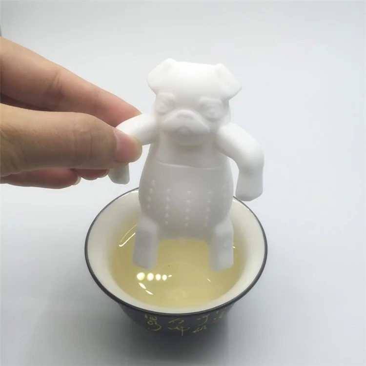 7 Pcs Cute Food-grade Silicone Tea Strainer Tea Infuser (Man, Monkey, Sea Lions, Elephant, Shark, Dog, Sloth)