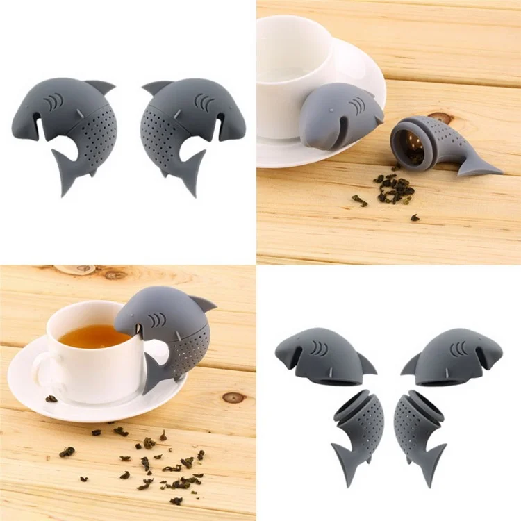 7 Pcs Cute Food-grade Silicone Tea Strainer Tea Infuser (Man, Monkey, Sea Lions, Elephant, Shark, Dog, Sloth)